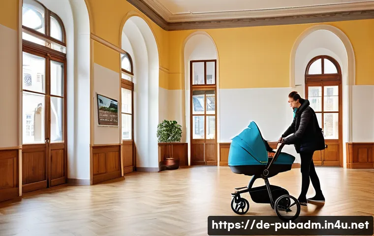 지방자치와 중앙정부 - **Prompt:** A vibrant and modern German "Bürgeramt" (citizen's office) within a beautifully renovate...